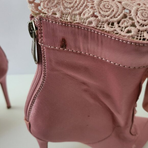 CAPE ROBBIN | Pink Laced Ballerina Heels - Picture 10 of 10